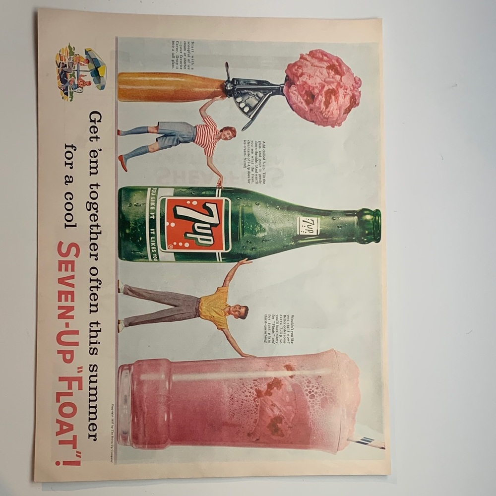 Vintage Boys’ Life Magazine June 1957 7up advertisement